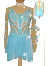 Lade das Bild in den Galerie-Viewer, Türkis Eistanzkleid Kleid für Eistanz Eiskunstlaufkleid Kürkleid  Tanzkleid