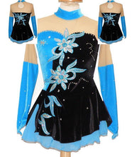 Lade das Bild in den Galerie-Viewer, Türkis Eistanzkleid Kleid für Eistanz Eiskunstlaufkleid Kürkleid  Tanzkleid