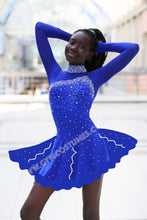 Lade das Bild in den Galerie-Viewer, -Blau Karnevalkleid Faschingkleid Rock'n Roll Showtanzkleid Tanzkleid Tanzmariechen