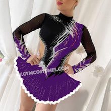 Lade das Bild in den Galerie-Viewer, -Lila Karnevalkleid Faschingkleid Rock'n Roll Showtanzkleid Tanzkleid Tanzmariechen