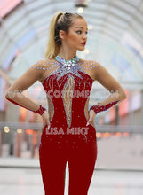 Lade das Bild in den Galerie-Viewer, -Orange Anzug für rhythmische Gymnastik RSG-Anzug  Sportakrobatik