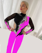 Lade das Bild in den Galerie-Viewer, -Bordeaux Ganzkörperanzug Catsuit Küranzug Voltigieranzug Luftakrobatik Anzug Showtanzkleid Circusanzug