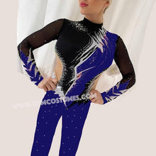 Lade das Bild in den Galerie-Viewer, Rot Ganzkörperanzug Catsuit Küranzug Voltigieranzug Luftakrobatik Anzug Showtanzkleid Circusanzug