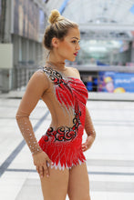 Lade das Bild in den Galerie-Viewer, -Blau Anzug für rhythmische Gymnastik RSG-Anzug  Sportakrobatik