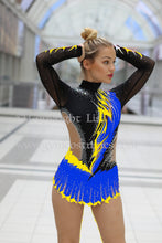 Lade das Bild in den Galerie-Viewer, -Blau Anzug für rhythmische Gymnastik RSG-Anzug  Sportakrobatik