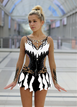 Lade das Bild in den Galerie-Viewer, -Weiß Sportakrobatik Anzug für rhythmische Gymnastik RSG-Anzug