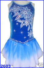 Lade das Bild in den Galerie-Viewer, Türkis Weiß Eiskunstlaufkleid Kürkleid Rollkunstlaufen Tanzkleid Tanzmariechen