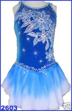 Lade das Bild in den Galerie-Viewer, Türkis Weiß Eiskunstlaufkleid Kürkleid Rollkunstlaufen Tanzkleid Tanzmariechen