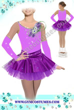 Lade das Bild in den Galerie-Viewer, Lila Rollkunstlaufen Tanzkleid Kürkleid Eiskunstlaufkleid Tanzmariechen