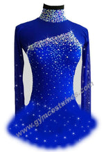 Lade das Bild in den Galerie-Viewer, Blau Schwarz Kürkleid  Eiskunstlaufkleid Tanzkleid Tanzmariechen  Kleid