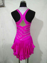 Lade das Bild in den Galerie-Viewer, Kopie von Pink Eiskunstlaufkleid Kürkleid Rollkunstlaufen Tanzkleid Tanzmariechen