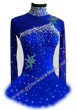 Lade das Bild in den Galerie-Viewer, Blau Schwarz Kürkleid  Eiskunstlaufkleid Tanzkleid Tanzmariechen  Kleid