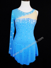 Lade das Bild in den Galerie-Viewer, Schwarz Strass Kürkleid Eiskunstlaufklei Rollkunstlaufen Tanzkleid Tanzmariechen
