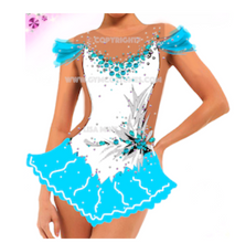 Lade das Bild in den Galerie-Viewer, Schwarz Strass Kürkleid Eiskunstlaufklei Rollkunstlaufen Tanzkleid Tanzmariechen