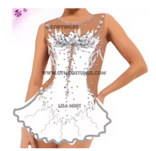Lade das Bild in den Galerie-Viewer, -Bordeaux Kürkleid Eiskunstlaufklei Showtanzkleid Rock'n Roll  Tanzkleid Eistanzekleid