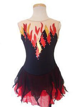 Lade das Bild in den Galerie-Viewer, - Schwarz Kürkleid Eiskunstlaufklei Rollkunstlaufen Tanzkleid Tanzmariechen