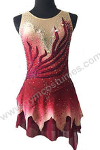 Lade das Bild in den Galerie-Viewer, Bordeau  Kürkleid  Eiskunstlaufkleid Tanzkleid Tanzmariechen  Kleid