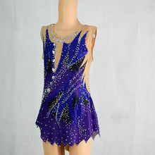 Lade das Bild in den Galerie-Viewer, Dl. Blau Eiskunstlaufkleid Rollkunstlaufen  Kürkleid Tanzkleid Tanzmariechen