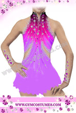 Lade das Bild in den Galerie-Viewer, Pink Eiskunstlaufkleid Kürkleid Rollkunstlaufen Tanzkleid Tanzmariechen