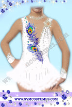 Lade das Bild in den Galerie-Viewer, WEIß Eiskunstlaufkleid Rollkunstlaufen  Kürkleid Tanzkleid Tanzmariechen