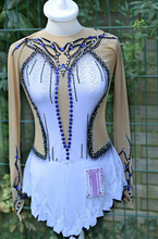 Lade das Bild in den Galerie-Viewer, Bordeau Kürkleid Eiskunstlaufklei Rollkunstlaufen Tanzkleid Tanzmariechen