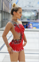 Lade das Bild in den Galerie-Viewer, -Rot Anzug für rhythmische Gymnastik RSG-Anzug  Sportakrobatik