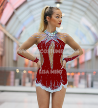 Lade das Bild in den Galerie-Viewer, -Schwarz Anzug für rhythmische Gymnastik RSG-Anzug Sportakrobatik