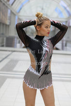 Lade das Bild in den Galerie-Viewer, -Grau Anzug für rhythmische Gymnastik RSG-Anzug  Sportakrobatik