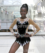 Lade das Bild in den Galerie-Viewer, -Schwarz Anzug für rhythmische Gymnastik RSG-Anzug Sportakrobatik