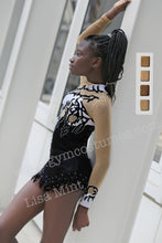 Lade das Bild in den Galerie-Viewer, -Schwarz Anzug für rhythmische Gymnastik RSG-Anzug Sportakrobatik