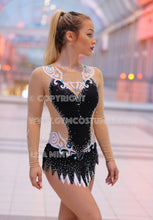 Lade das Bild in den Galerie-Viewer, -Schwarz Anzug für rhythmische Gymnastik RSG-Anzug Sportakrobatik