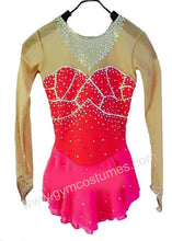 Lade das Bild in den Galerie-Viewer, Kopie von Pink Eiskunstlaufkleid Kürkleid Rollkunstlaufen Tanzkleid Tanzmariechen