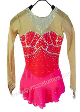 Lade das Bild in den Galerie-Viewer, Pink Eiskunstlaufkleid Kürkleid Rollkunstlaufen Tanzkleid Tanzmariechen