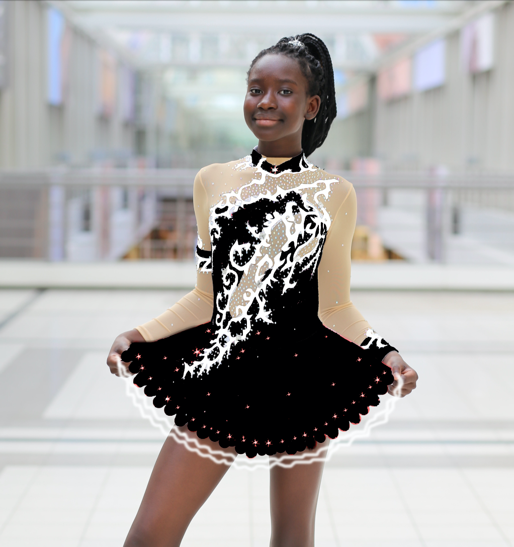 Gold ice top skating dress