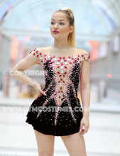 Lade das Bild in den Galerie-Viewer, -Blau Kürkleid Eiskunstlaufkleid Rollkunstlaufen Tanzkleid Tanzmariechen