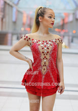 Lade das Bild in den Galerie-Viewer, -Bunt Kürkleid Eiskunstlaufkleid Karnevalkleid Showtanzkleid Tanzmariechen