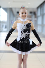 Lade das Bild in den Galerie-Viewer, - Schwarz Kürkleid Eiskunstlaufkleid Karnevalkleid Showtanzkleid Tanzmariechen