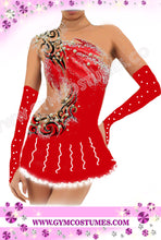 Lade das Bild in den Galerie-Viewer, Bordeau  Kürkleid  Eiskunstlaufkleid Tanzkleid Tanzmariechen  Kleid