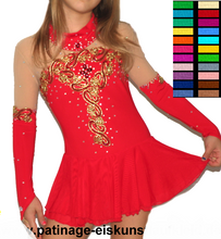 Lade das Bild in den Galerie-Viewer, Bordeau  Kürkleid  Eiskunstlaufkleid Tanzkleid Tanzmariechen  Kleid