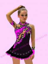 Lade das Bild in den Galerie-Viewer, Pink Eiskunstlaufkleid Kürkleid Rollkunstlaufen Tanzkleid Tanzmariechen