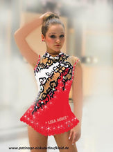 Lade das Bild in den Galerie-Viewer, Bordeau  Kürkleid  Eiskunstlaufkleid Tanzkleid Tanzmariechen  Kleid