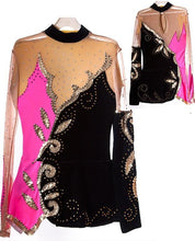 Lade das Bild in den Galerie-Viewer, Kopie von Pink Eiskunstlaufkleid Kürkleid Rollkunstlaufen Tanzkleid Tanzmariechen