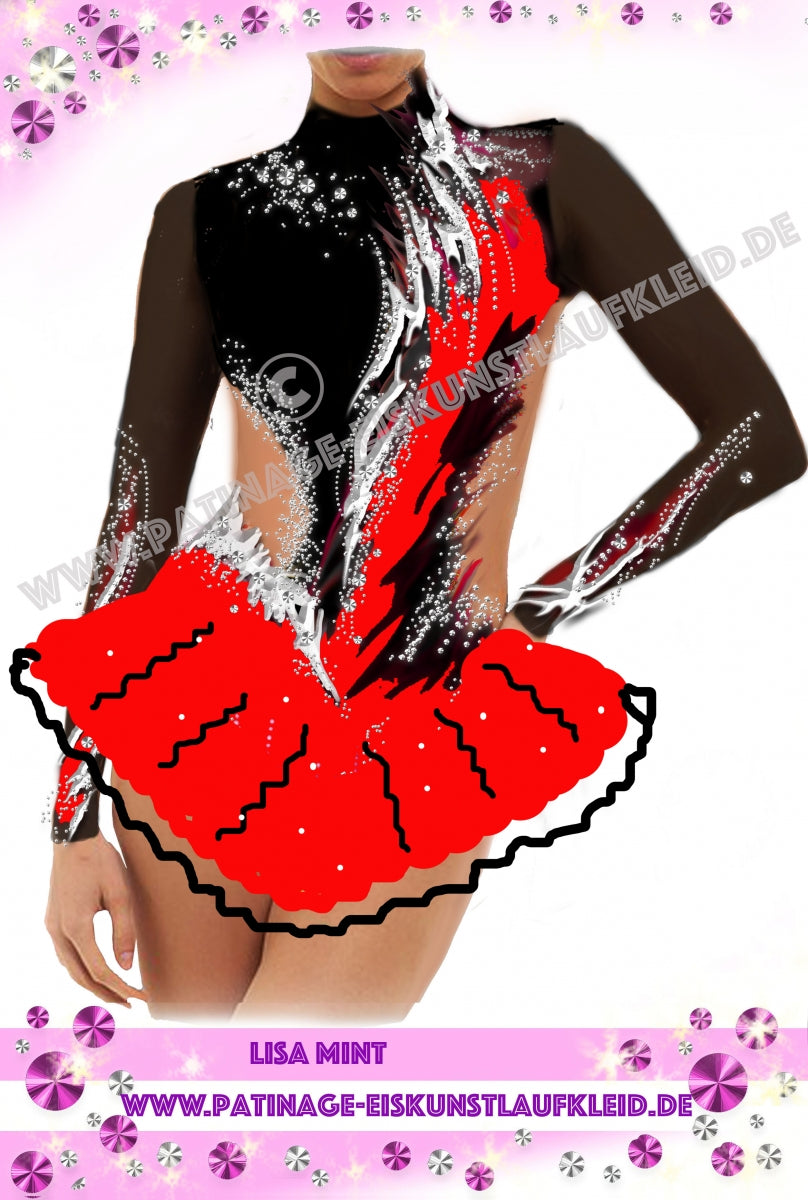 Rot Eiskunstlaufkleid Kürkleid Tanzkleid Tanzmariechen  Kleid