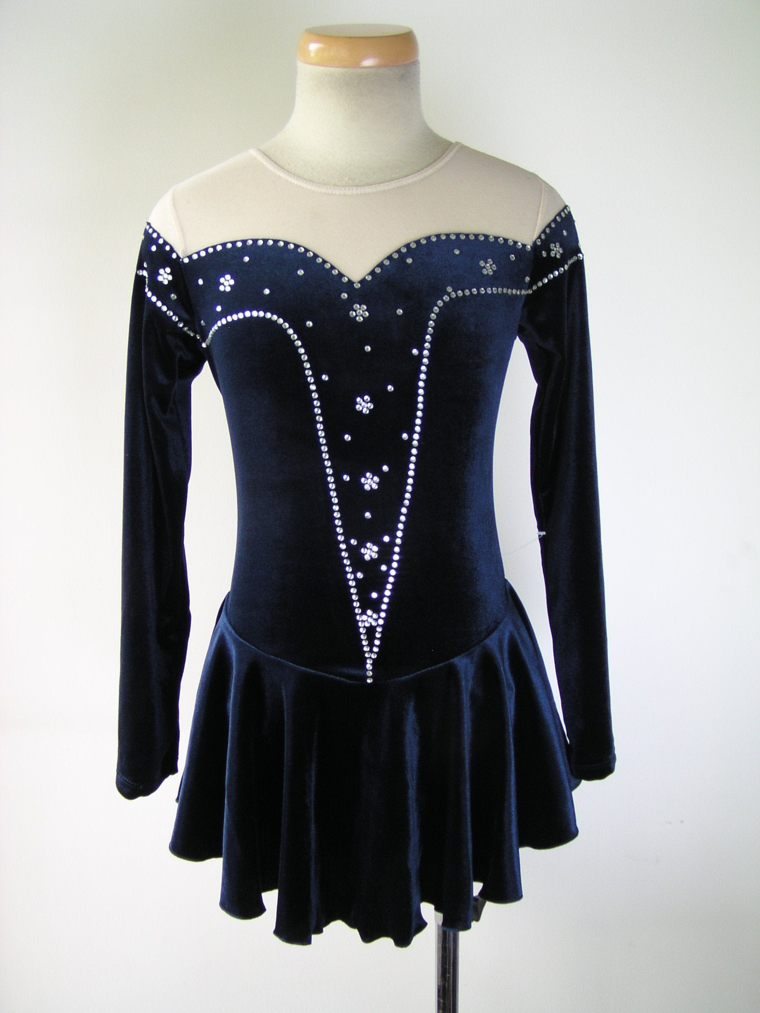 long sleeve black figure skating dress Figure skating dress ice skating dress ice dance – Gymcostumes