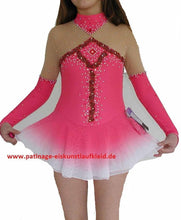 Lade das Bild in den Galerie-Viewer, Pink Eiskunstlaufkleid Kürkleid Rollkunstlaufen Tanzkleid Tanzmariechen
