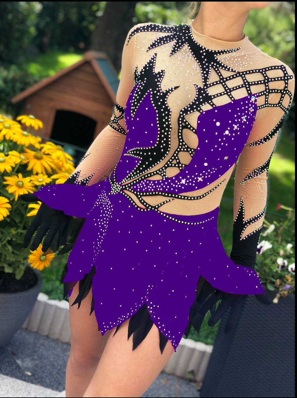 fitted lace wedding dress Figure skating dress ice skating dress ice dance