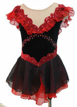 Lade das Bild in den Galerie-Viewer, Schwarz Pink  Kürkleid  Eiskunstlaufkleid Tanzkleid Tanzmariechen  Kleid
