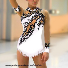 Lade das Bild in den Galerie-Viewer, Weiß Sportakrobatik Akrobatik Anzug für rhythmische Gymnastik RSG-Anzug
