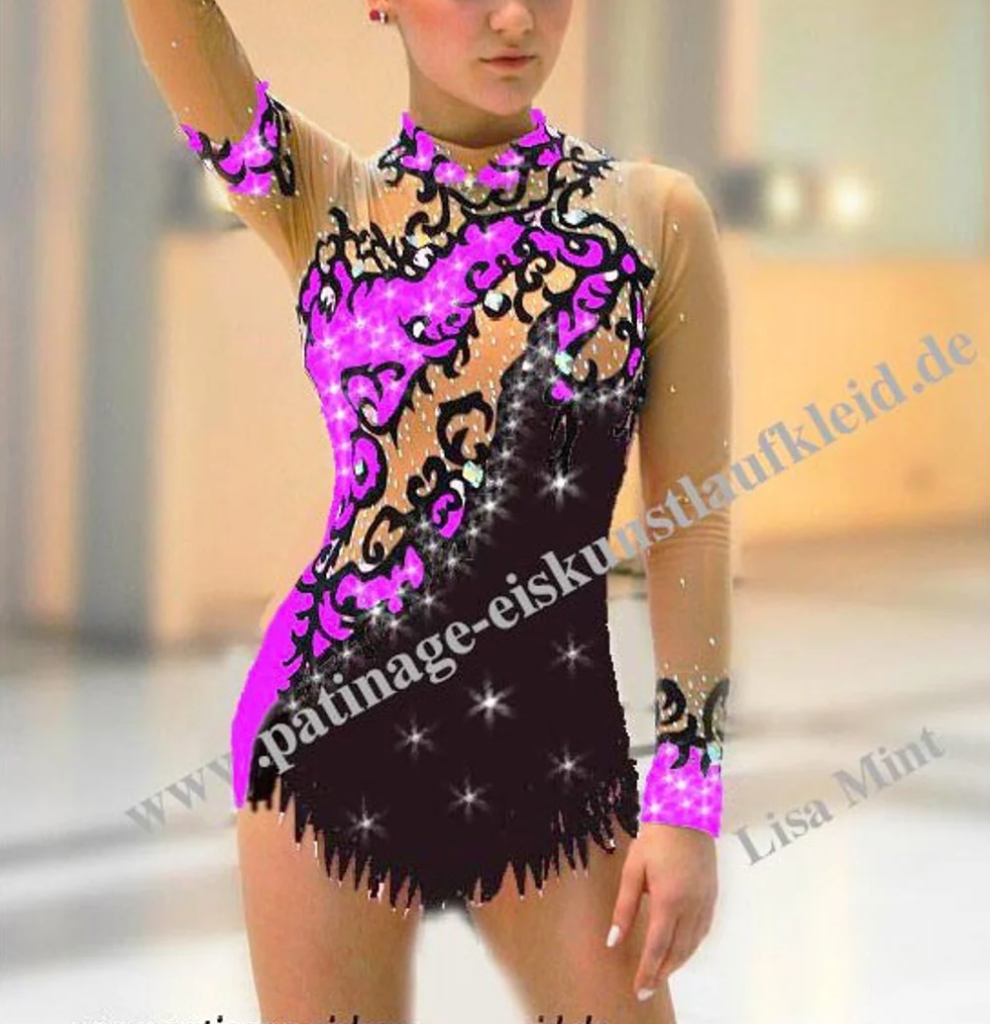 Lila Sportakrobatik Akrobatik Anzug für rhythmische Gymnastik RSG-Anzug