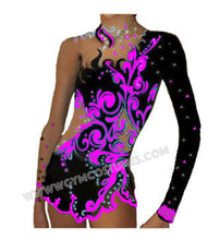 Lade das Bild in den Galerie-Viewer, Pink Anzug für rhythmische Gymnastik RSG-Anzug  Sportakrobatik
